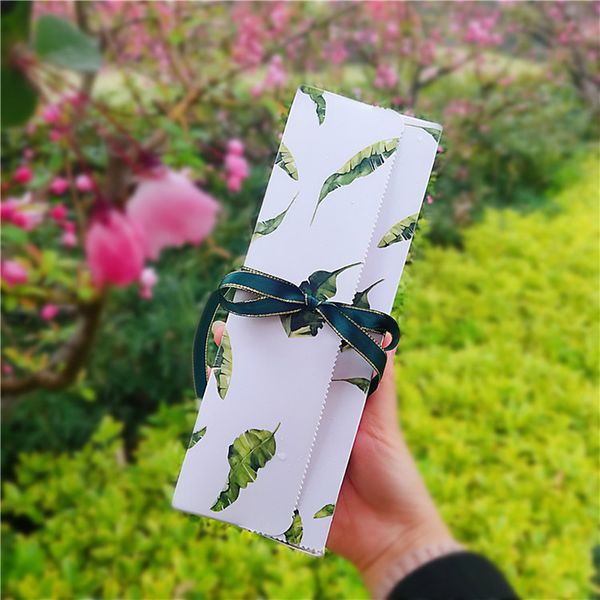 

green leaves packaging boxes for baking pastry nougat cookies gift box wedding chocolate cake bread packing paperboard boxs