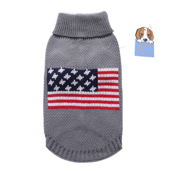 

taonmeisu pet american flag pattern sweater puppy pet dogs warm clothes clothing dog festival clothing outdoor comfortable cloth