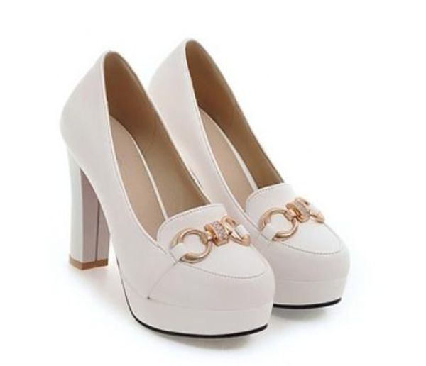 

2019 women's shoes in spring and autumn with new style high heel coarse heel round head waterproof table@6026, Black