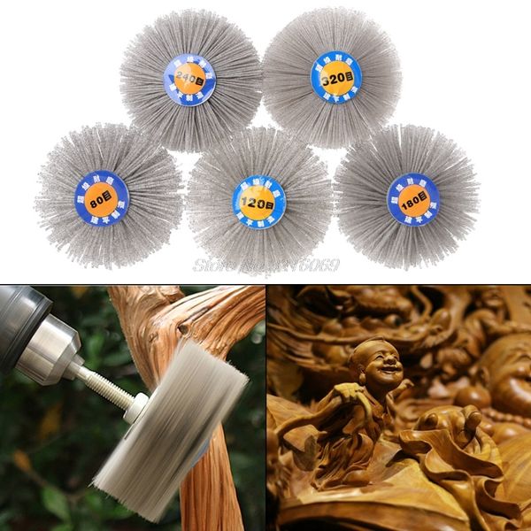 

deburring abrasive alumina wire brush flower head polish grind buff wheel shank aug24 whosale&dropship