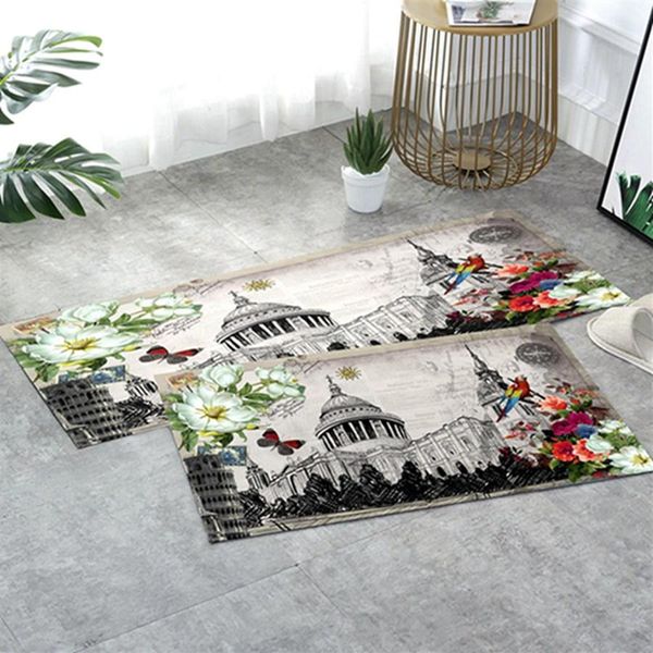 

2019 мультфильм резинового напольного коврика добро пожаловать главной вход doormat ковер ковер покрытие кухня ванная водонепроницаемого мат