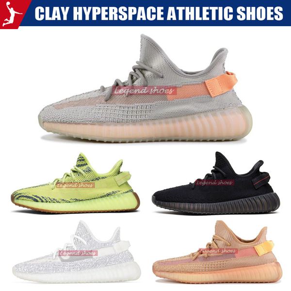 

clay hyperspace athletic shoes 2019 black true static running shoes mens womens kanye west jogging cushioning outdoor sports sneakers, White;red