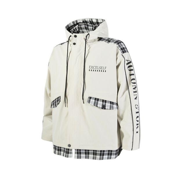 

2019 new vetement femme men's autumn streetwear casual jacket clothe fashion patchwork color hoodie zipper plus size jacket coat, Black;brown
