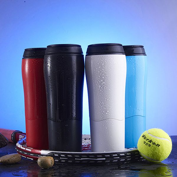 

xmas gift 500ml water bottle suction creative tumbler home office anti-fall portable kettle 4colors optional