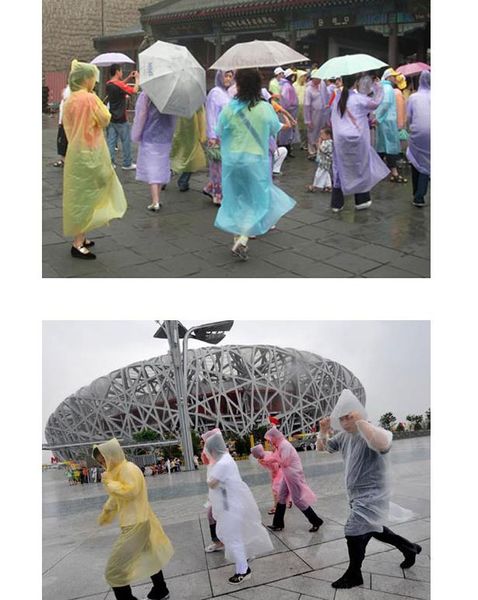 

одноразовый дождевик для взрослого одноразовых аварийных водонепроницаемого тюрбана пончо путешествия кемпинг важно дождевик открытого плащ