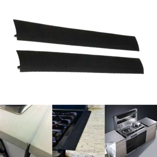

21 inches flexible stove counter gap cover silicone rubber kitchen oil-gas slit filler heat resistant mat oil dust water seal
