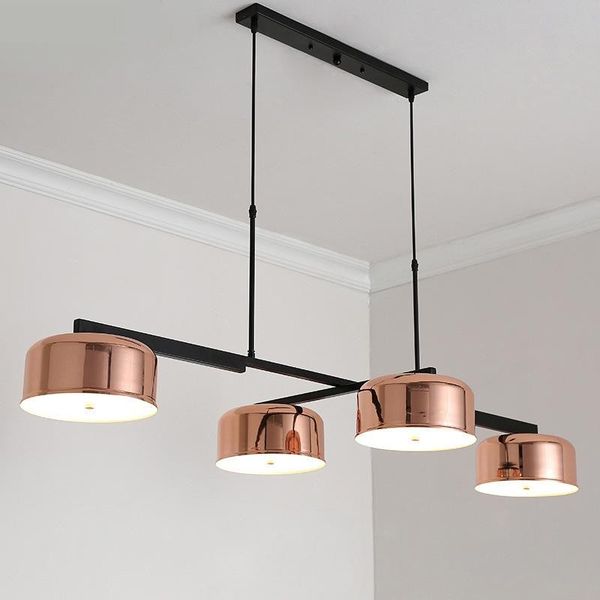 Modern Loft Industrial Chandeliers Rose Gold Hanging Light Dining Modern Loft Industrial Chandeliers Rose