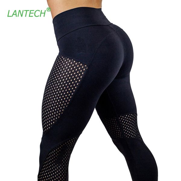 

lantech women gym pants sports running sportswear fitness leggings exercise yoga compression pants running trousers hips push up, White;red