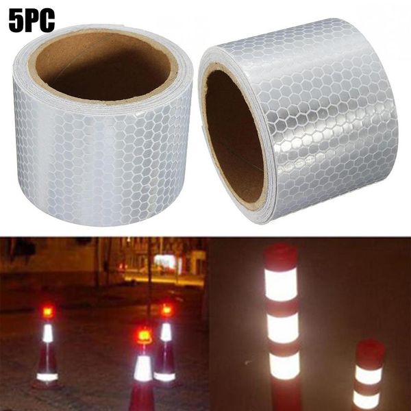 

5pcs 5x300cm self adhesive car safety warning reflective tape stripe sticker 2019