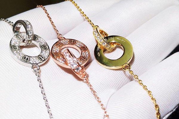 

double ring full diamond necklace bracelet earrings iced out chains jewelry necklace mens 14k gold chains rings cuban link chain 2020 new, Silver