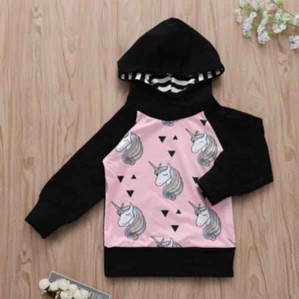 

kids designer hoodies boys girls unicorn print sweatshirts chlidren casual fashion hoodies fashion luxury sweatshirts 2020 new arrival, Black