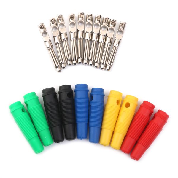 

10x insulation pvc 4mm banana plug for binding post speaker meter test