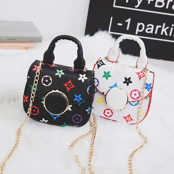 

Hot Sale Kids Designer Handbags Baby Girls Mini Princess Pruses Fashion Classic Old Floral Chain Shoulder Bags Messenger Bags Birthday Gifts