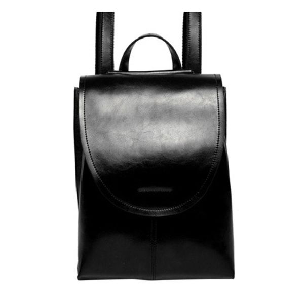 

leather ladies backpack female oil wax retro backpack leather ladies
