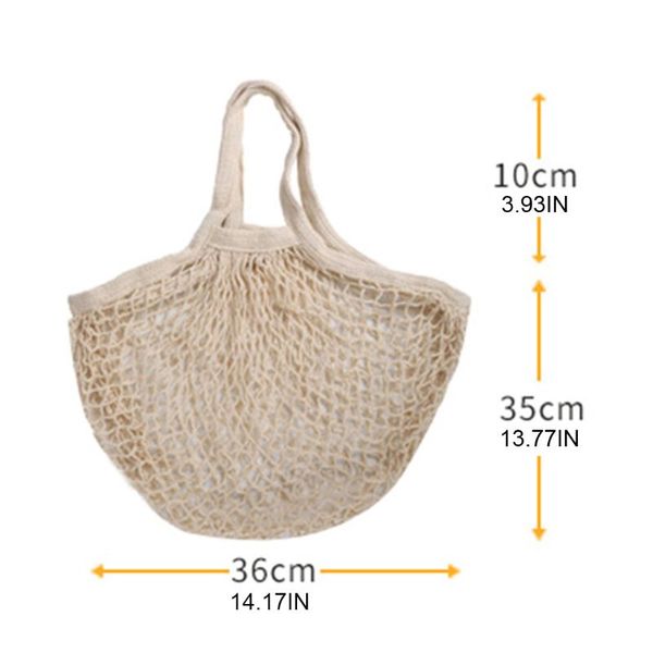 

mesh shopping tote bag grocery handbag cotton shoulder bag for fruit vegetable x5xa