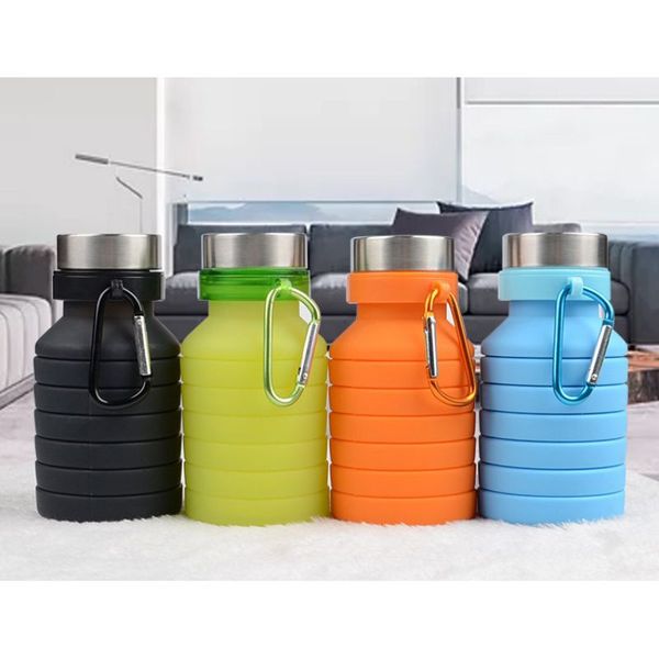 

db 550ml large capacity sports water bottle portable folding silicone travel bottles outdoor drinkware accessories outdoor tools