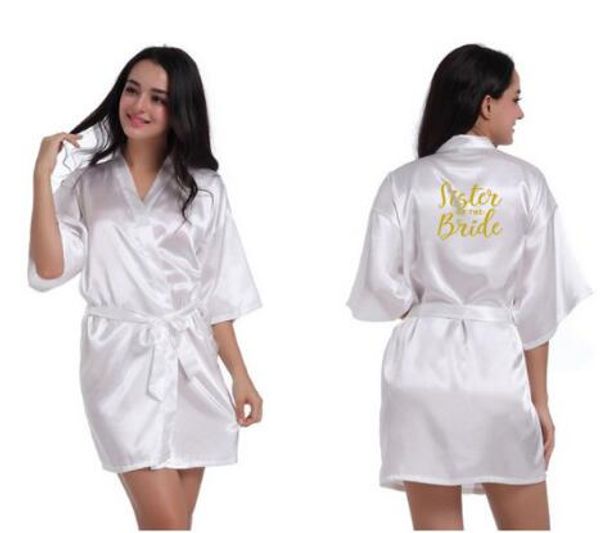 

personalised robes sister of the bride bridal party robes sister of the groom gold letters wedding gift plus size robe, Black;red