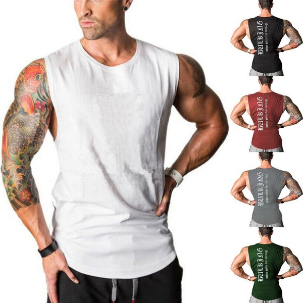 

hirigin fashion men shirts slim fit casual sleeveless summer clothes bodybuilding muscle tee, White;black