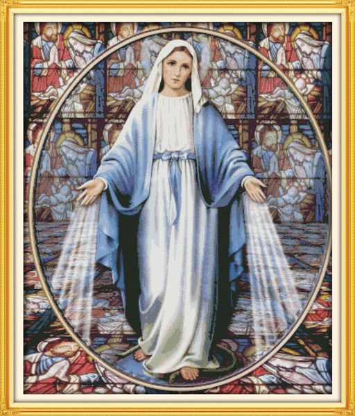 Дева Мария домашнего декора картины, ручной вышивки крестом вышивка рукоделие наборы подсчитано печать на холсте DMC 14CT / 11CT