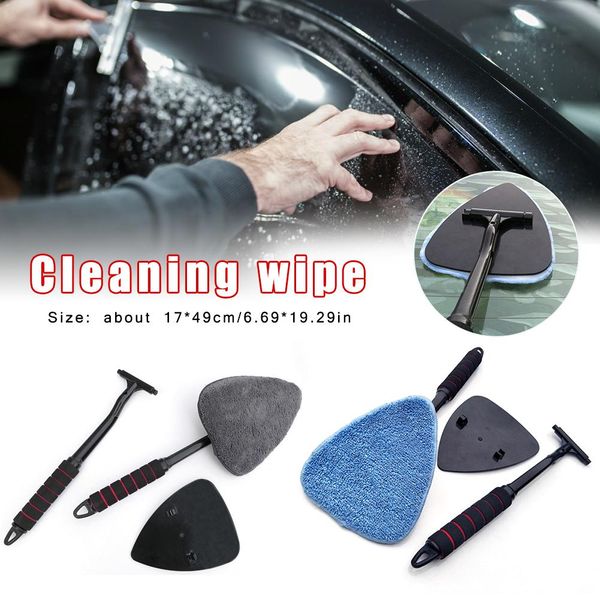 

auto window cleaner windshield windscreen microfiber car wash brush dust wiper long handle car care glass cleaning tool