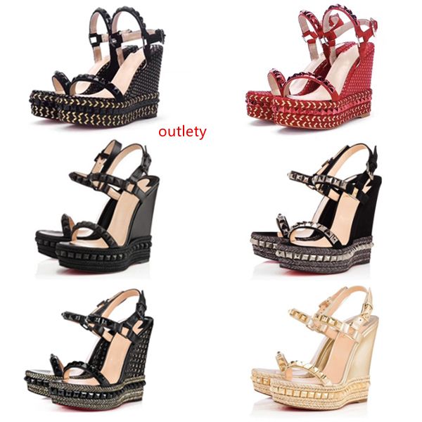 

сексуальные женщины высокие каблуки cataclou шпильки клина платформы сандалии мода дамы клин cataclou сандалии шипы заклепки шипованная обув