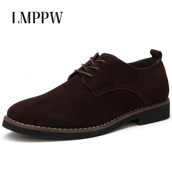 

2019 new autumn casual men flats lace-up male suede oxfords men leather shoes fashion sneakers zapatillas hombre moccasin 2a, Black