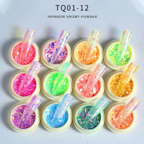 

nail glitter powder pearl shell shimmer dust laser manicure art decor, Silver;gold