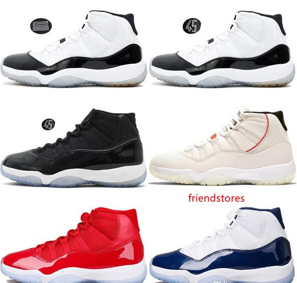 

11 11s cap and gown space jam men basketball shoes platinum tint gym red bred concord 45 mens sports designer sneakers 36-47
