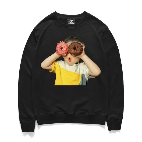 

men's sweaters hip-hop streetwear o-neck fashion men's women's autumn hoodies ins explosion models designer european and amer, Black