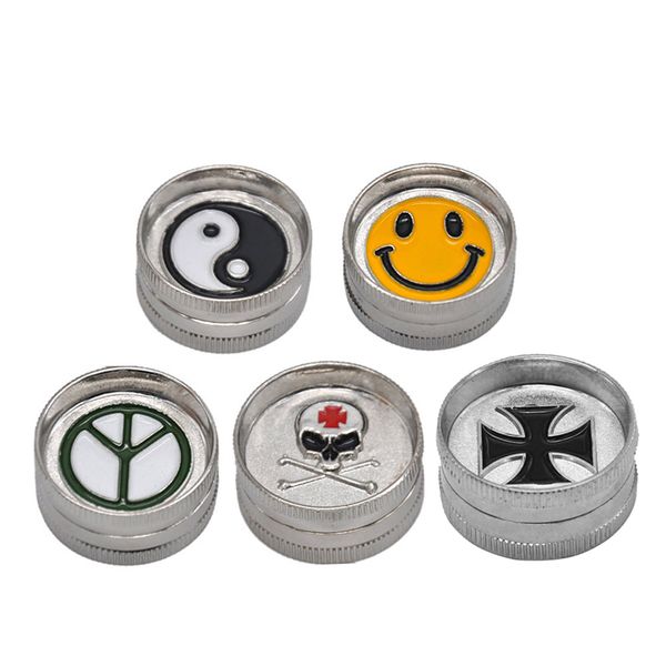 

Оптовая мини 30 мм 2 слоя сплава цинка металла курение травы мясорубки металла табака травы мясорубки ручка Мюллер специи Дробилка другой шаблон