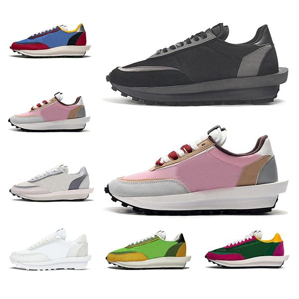 

new nylon ldwaffle running shoes for men women green gusto pine green white grey black sacai racer ldv waffle sports sneakers