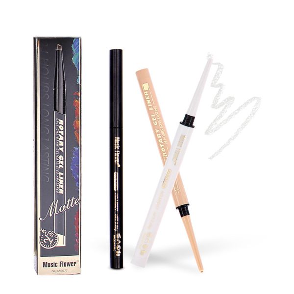 

new automatic rotation eyeliner makeup long lasting waterproof matte eyeliner pen 12 colors cosmetic tools