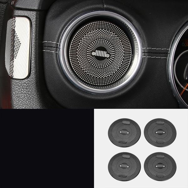 

lsrtw2017 titanium black stainless steel car dashboard vent trims for wrangler 2018 2019 2020 jl