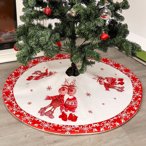 

48 inch christmas tree skirt large size invisible clasp design xmas tree apron holiday decorations