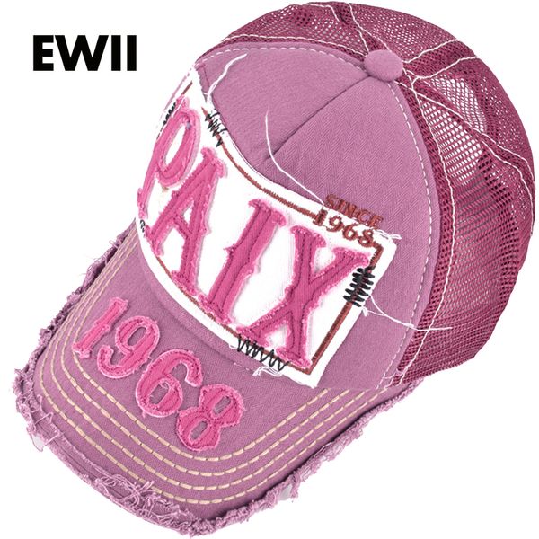 

fashion women baseball cap plain ladies hip hop caps girl snapback letter hats for women breathable trucker hat mesh casquette, Blue;gray