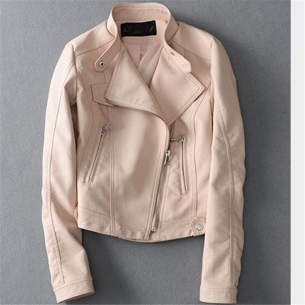 

female pu motorcycle outerwear jacket slim veste manteau spring oversized leather jackets female fall leather coat pu waistcoat, Black