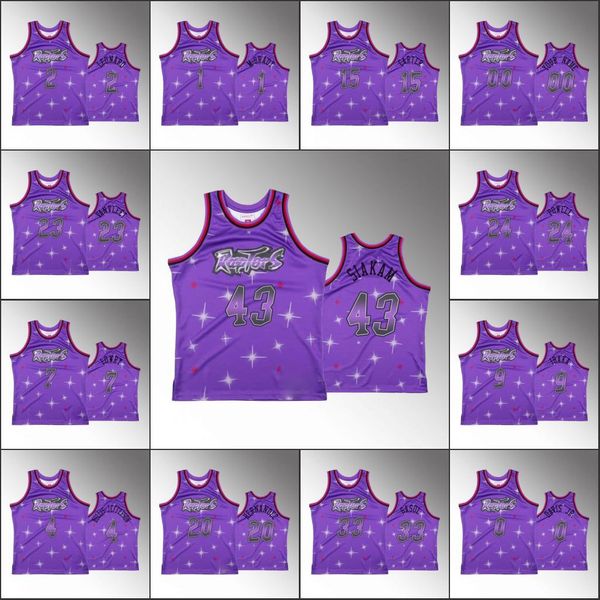 

toronto raptors men fred vanvleet tracy mcgrady kawhi leonard pascal siakam kyle lowry airbrush knit nba purple custom jersey, Black