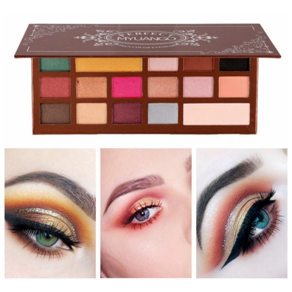 

new arrival charming eyeshadow 16 color palette make up palette matte shimmer pigmented eye shadow powder beauty