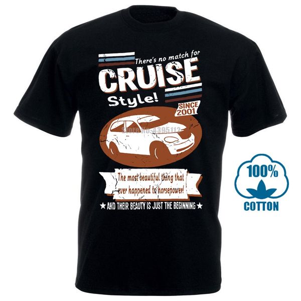 

chrysler pt cruiser 2001 retro style mens car t shirt fashion men t shirt 011840, White;black