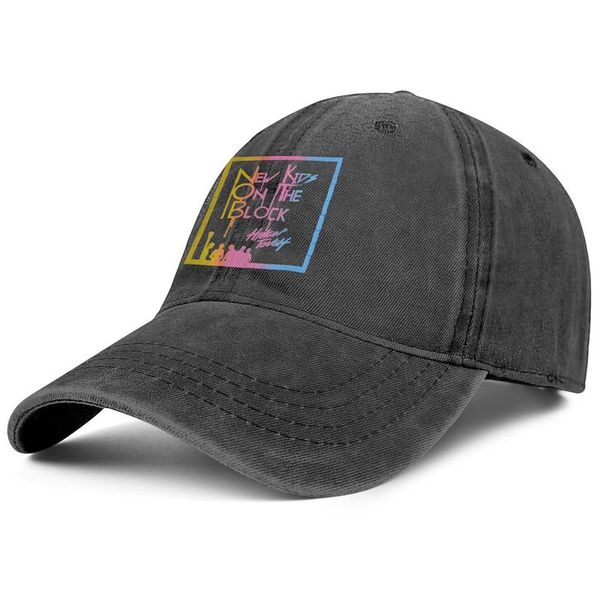 

stylish awesome design logo new kids on the block denim baseball cap golf team hats popular flash gold white marble on the, Blue;gray