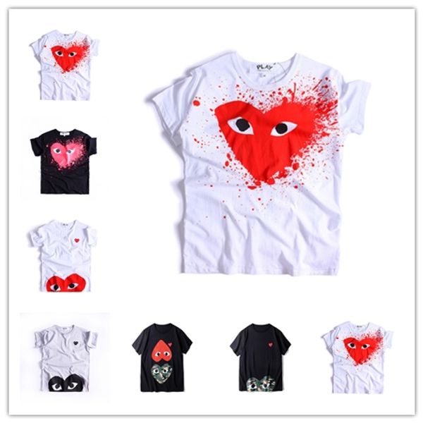 

com оптовые новые люди тенниска cdgplay new hot red eyes праздник футболку черный красный полосатый полька черный быстрое решение f / s, Black;blue