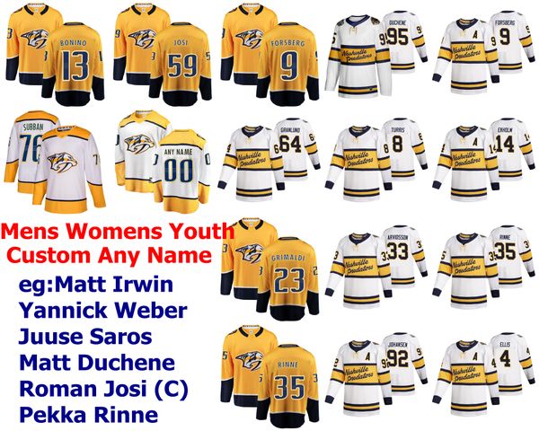 

nashville predators 2020 winter classic jerseys filip forsberg hamhuis matt irwin yannick weber juuse saros hockey jerseys custom stitched, Black;red