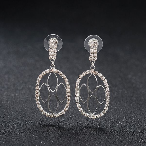 

day han temperament eardrop concise joker popular rhinestone earrings metal ear nail girl student ornaments earring, Golden