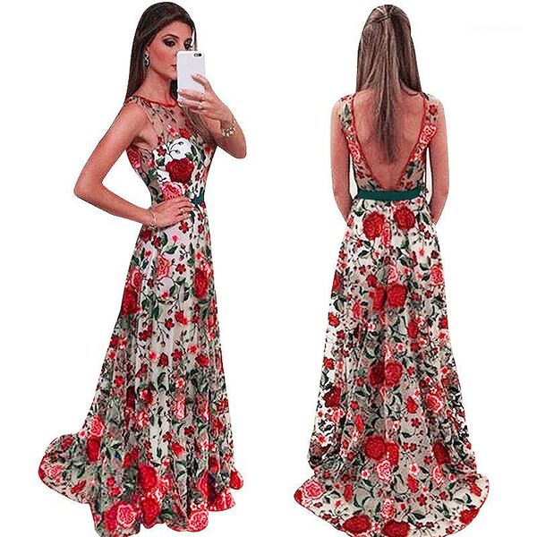 

fashion casual party dresses lace hollow out print ladies dress sleeveless embroidery womens evening dress luxury womens clothing new, White;black