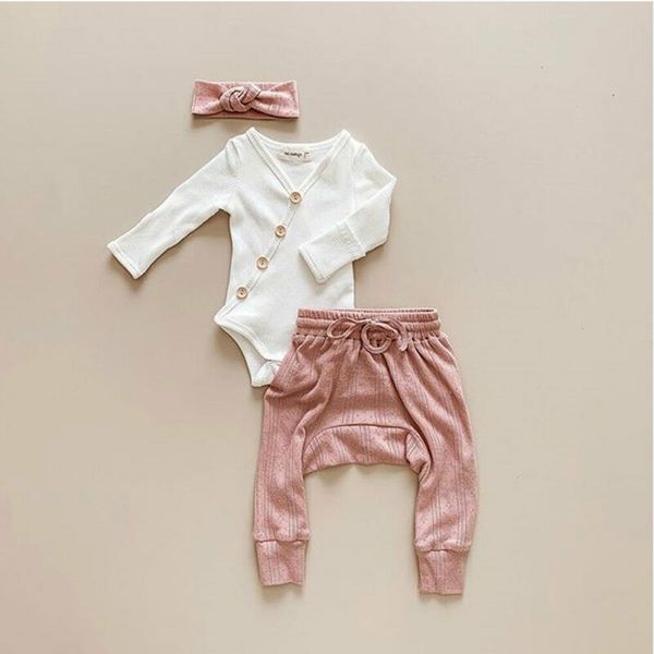 

2020 new winter toddler baby girls boys flower bodysuit pants autumn outfits clothes 0-18m clothing sets, Pink;blue