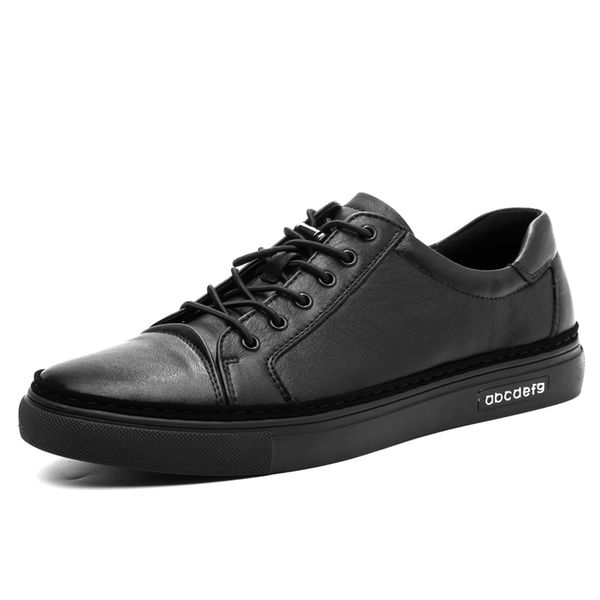 

genuine leather men casual shoes for men 2019 fashion flats shoes comfortable black walking business formal