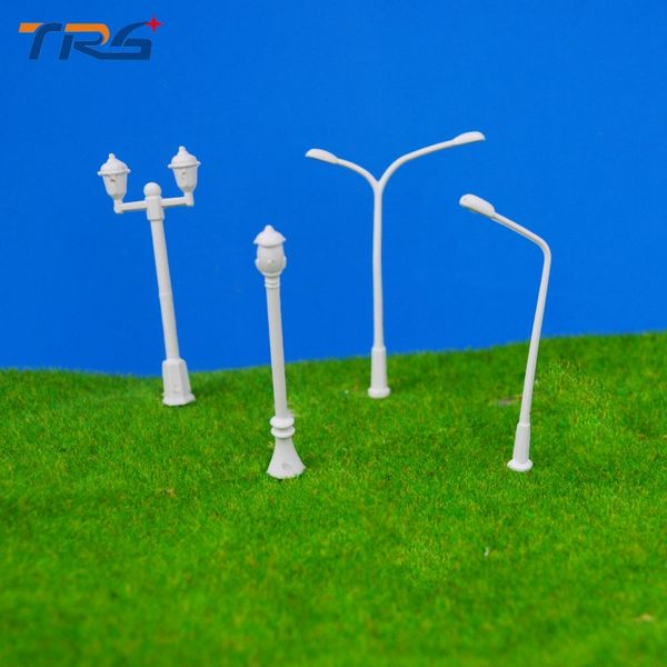 

100 pcs/lot 4 types streets lamp model for model building kits scale 1:300 plastic lamppost model railway street light