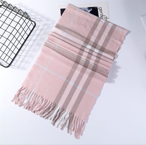

autumn and winter new cashmere scarves for men and women to keep warm versatile lattice scarf shawl wholesale*01, Blue;gray