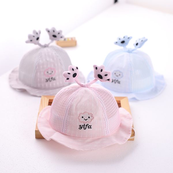 

baby summer thin section season sun hat cute mesh, Yellow