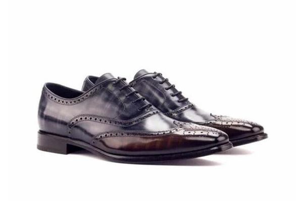 

men leather shoes lace up casual shoes dress brogue spring ankle boots vintage classic male casual f29, Black